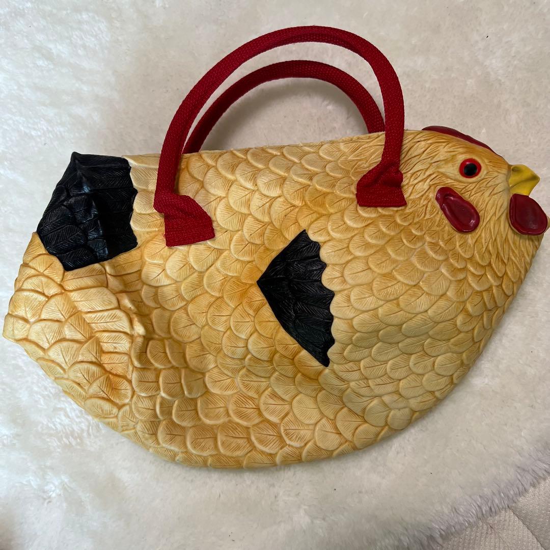 希少・レア】ビンテージ にわとりバッグ チキンラバーハンドバッグ