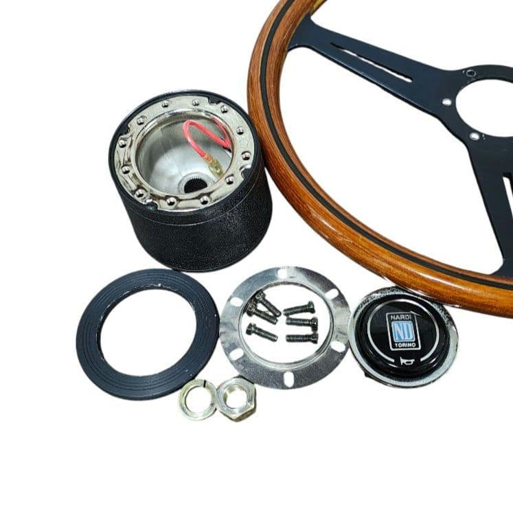 ★廃盤希少★ナルディ クラシックウッドステアリング ブラックスポーク　36.5Φ