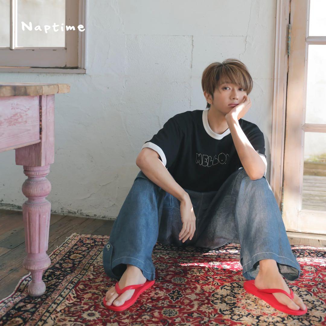 Nissy ブランド naptime リンガー T-SHIRTS-BLACKnissy naptime