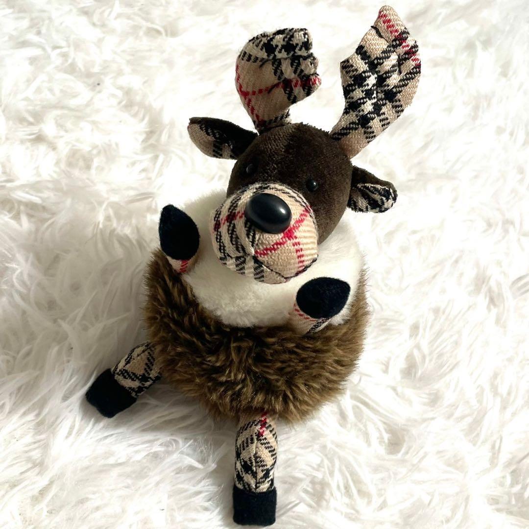 未使用に近い✨ バーバリー トナカイ ぬいぐるみ チェック柄 ブラウン