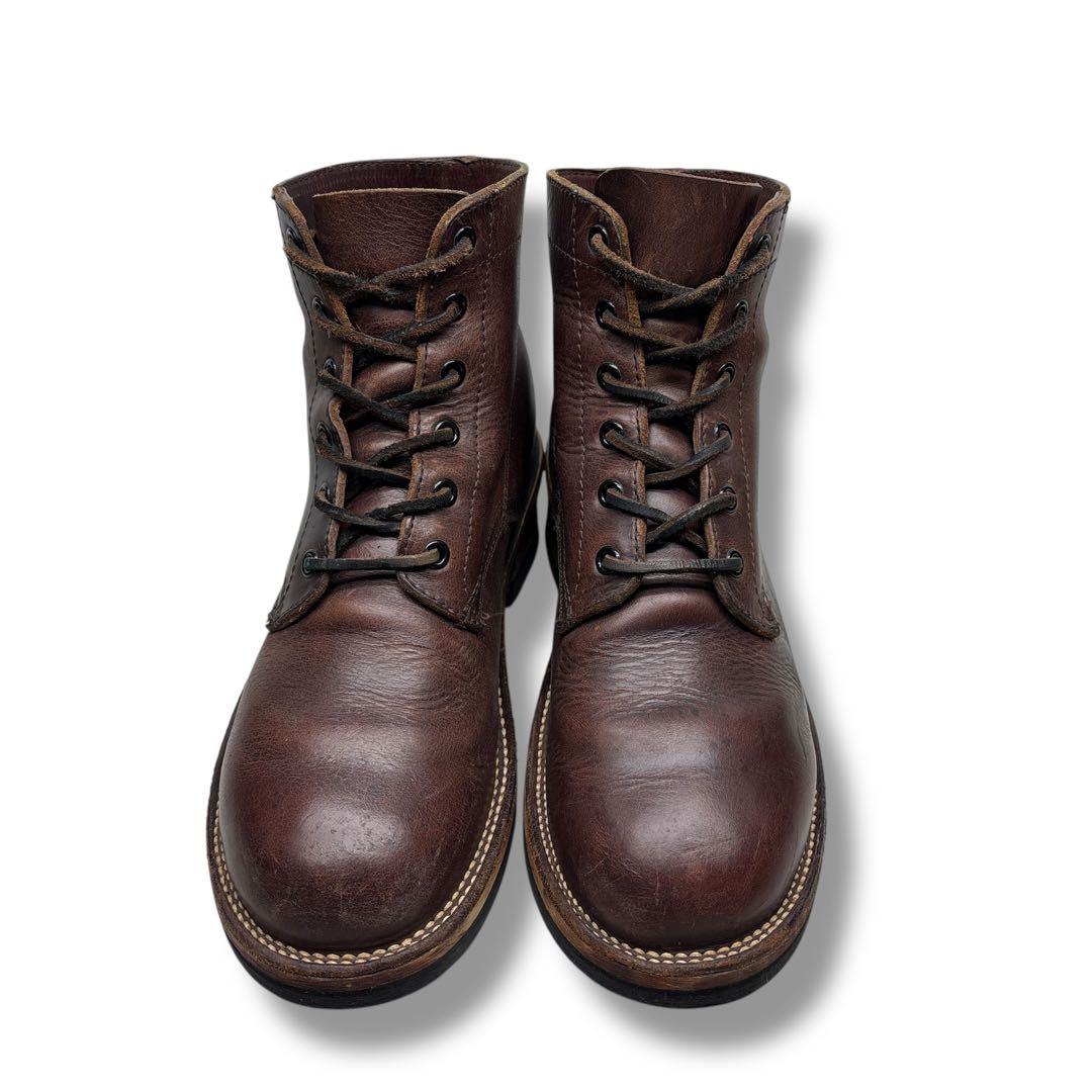 SLOW WEAR LION【26】レースアップブーツ 本革 レザー ブラウン - 靴