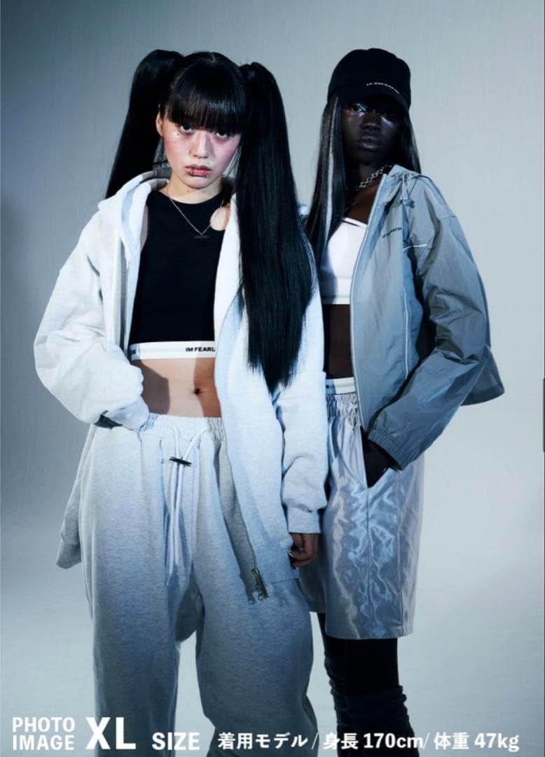 LE SSERAFIM ZIP-UP HOODIE (Melange Grey) - メルカリ