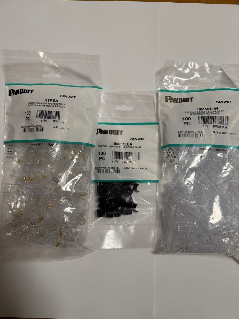 新品 PANDUIT RJ45モジュラープラグ Cat6 SP688E-C 楽天市場】SP688E-C 【100個入り】 Cat6 モジュラープラグ TX6 PLUS