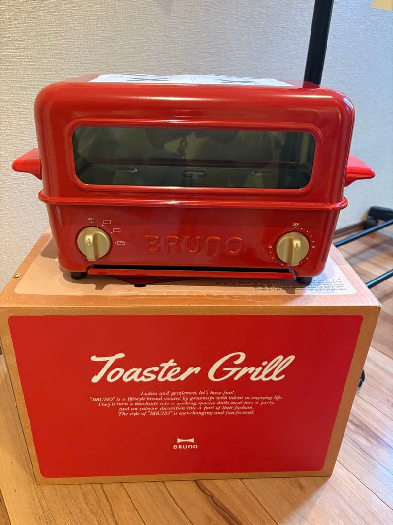 BRUNO ブルーノ トースターグリル 赤 レッド - メルカリ