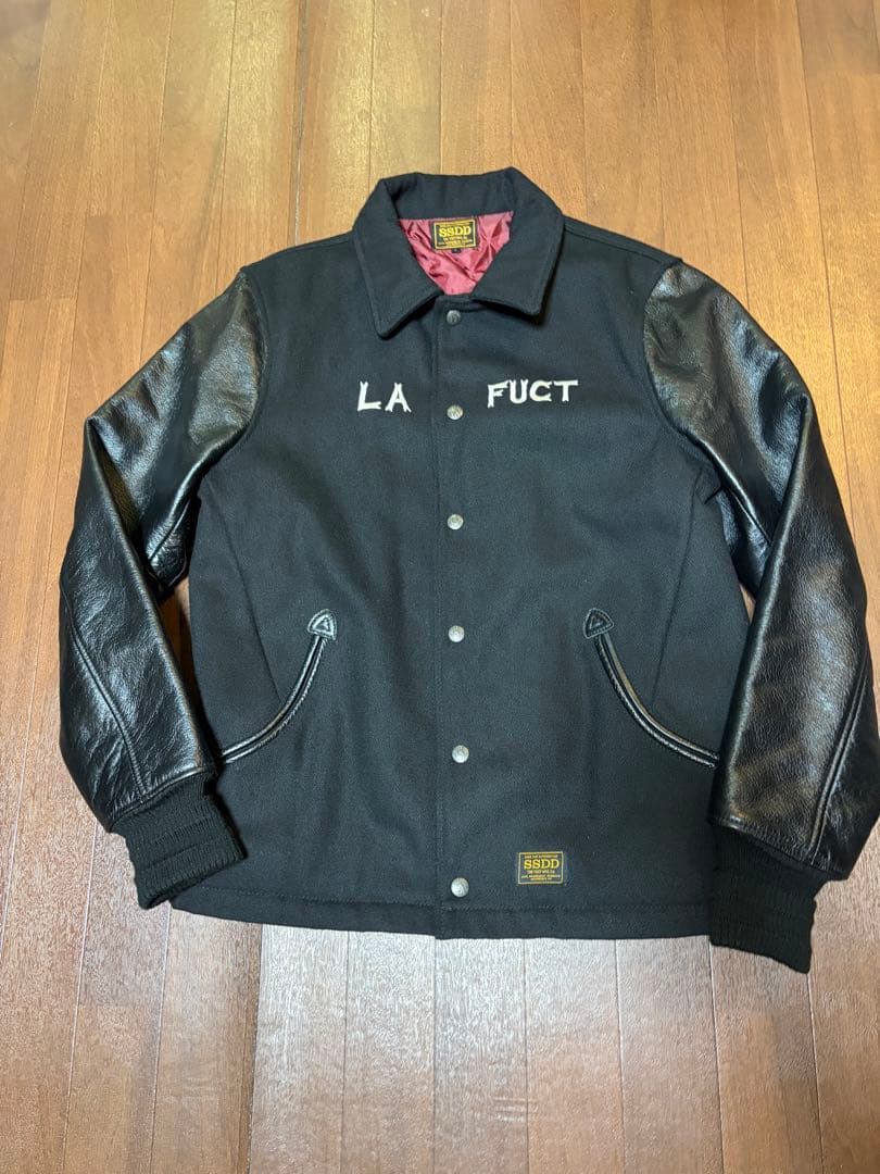 fuct スタジャン ブラック Lサイズ FUCT（ファクト） US スタジアムジャケット スタジャン STADIUM JACKET