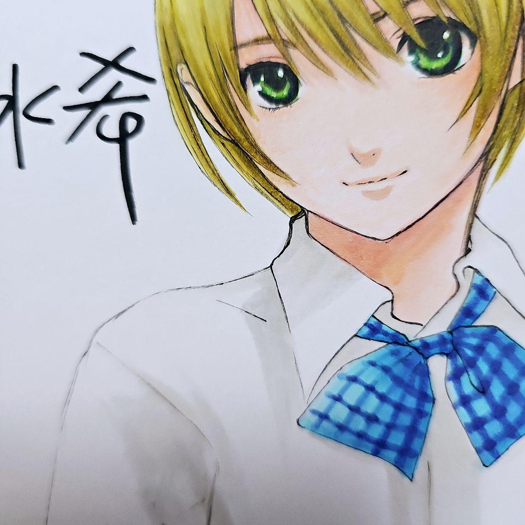 いちご100% 西野つかさ カラーイラスト サイン色紙