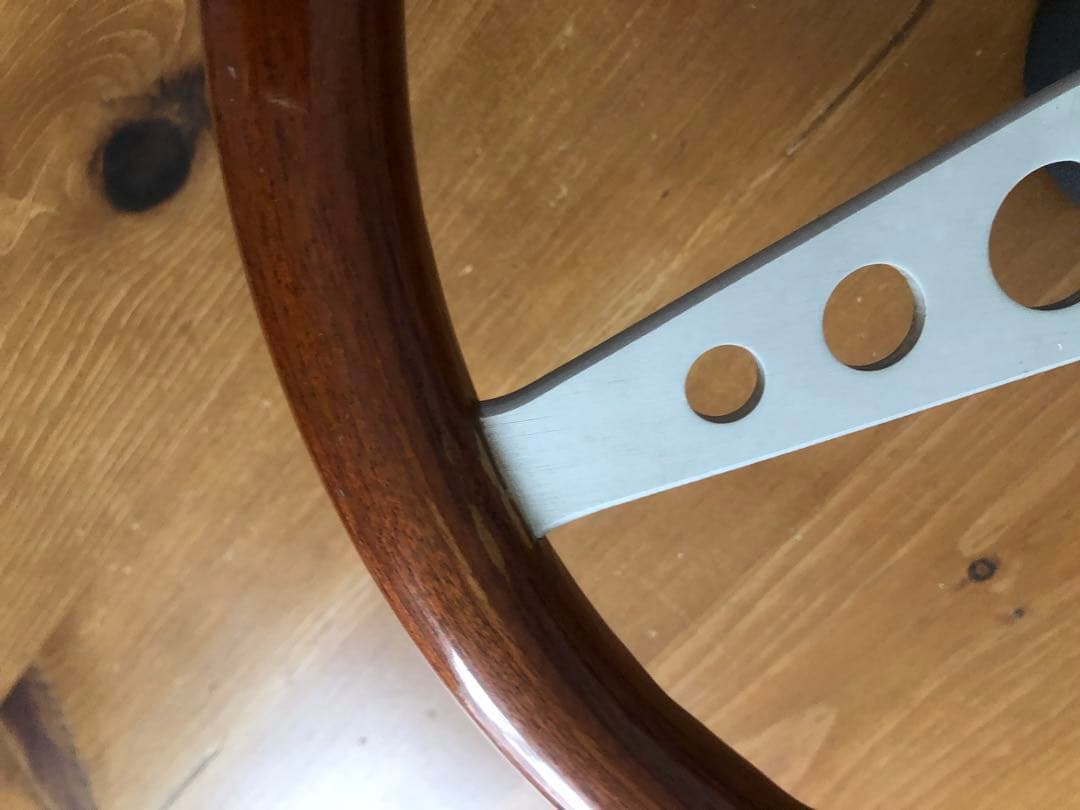personal MONZA ウッドステアリング ホーンボタン付き 当時物 中古