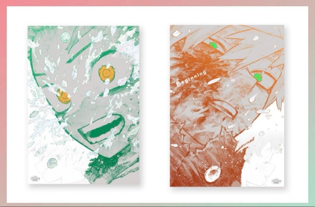 僕のヒーローアカデミア　原画展　アートポスター　緑谷出久　爆豪勝己 ヒロアカ 原画展 アートポスター 爆豪勝己 緑谷出久 緑谷出久 爆豪勝己