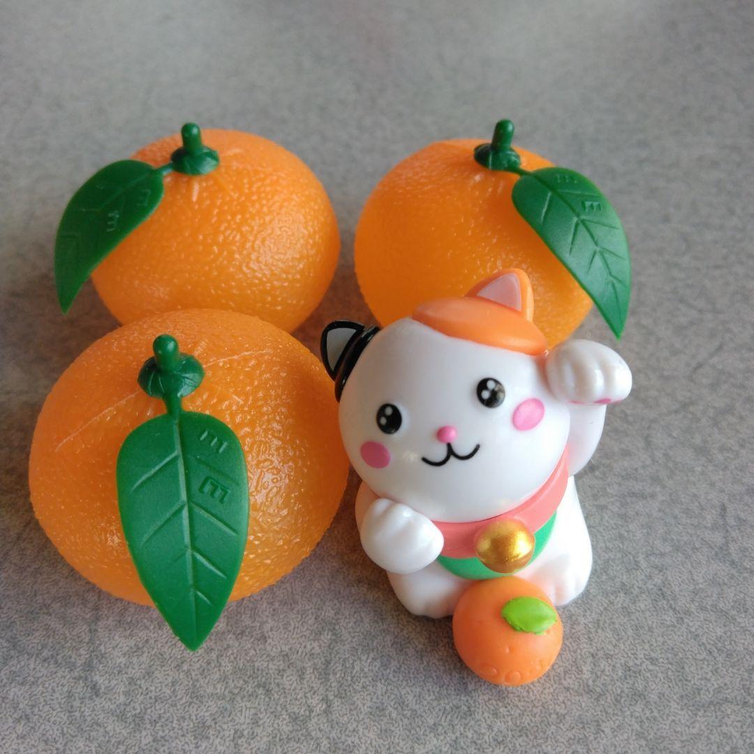 越後製菓 ねんドル招福招き猫/みかんフィギュア 鏡餅用飾り 2026干支
