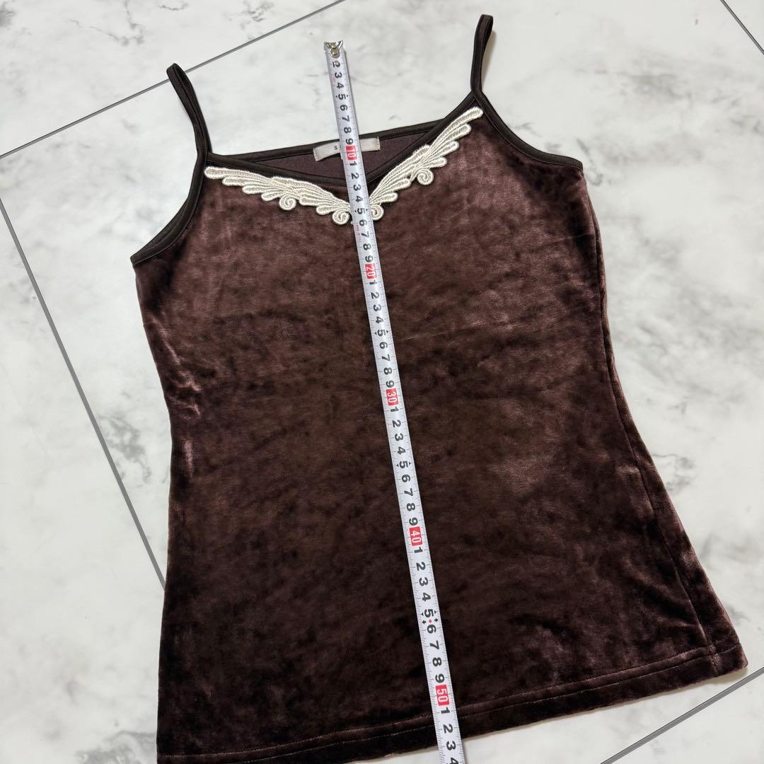 y2k 00s ベロア 平成ギャル キャミ ソール フェアリーグランジ 森