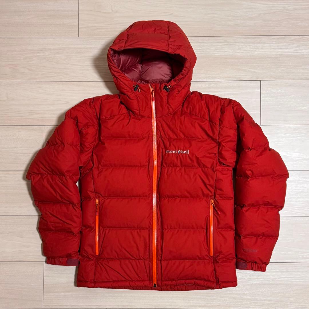 美品 モンベル mont-bell パーマフロストライトダウンパーカ メンズS