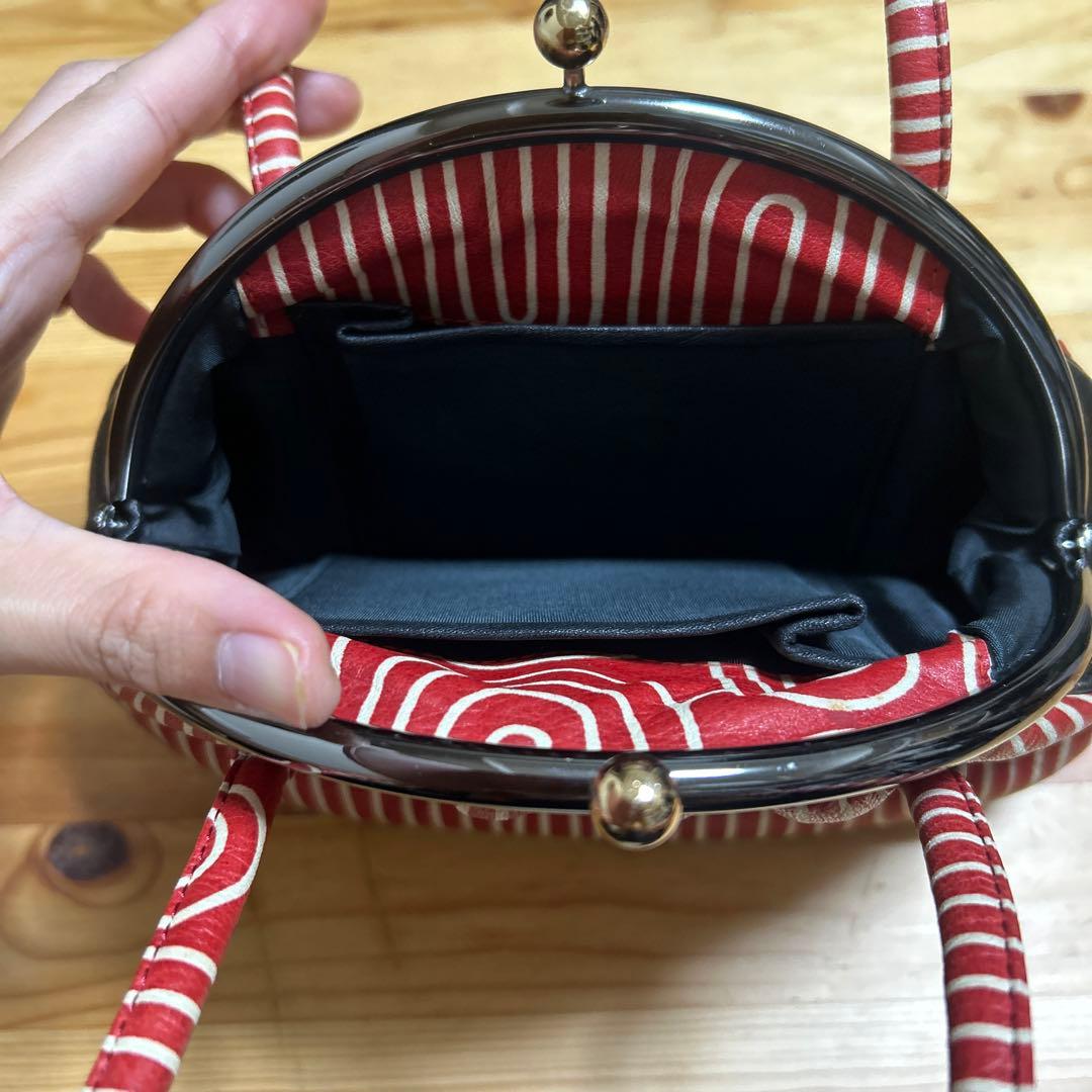 大正ロマン♪巾着バッグ 着物 和柄 レトロ がま口 ハンドバッグ 軽い