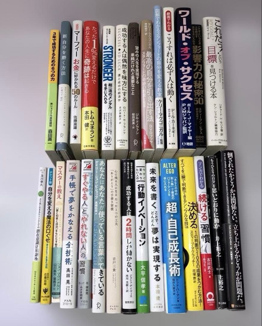 自己啓発書28冊42,964円 成功、潜在意識、習慣、モチベーション、目標 自己啓発本！分野別おすすめバイブル厳選21冊