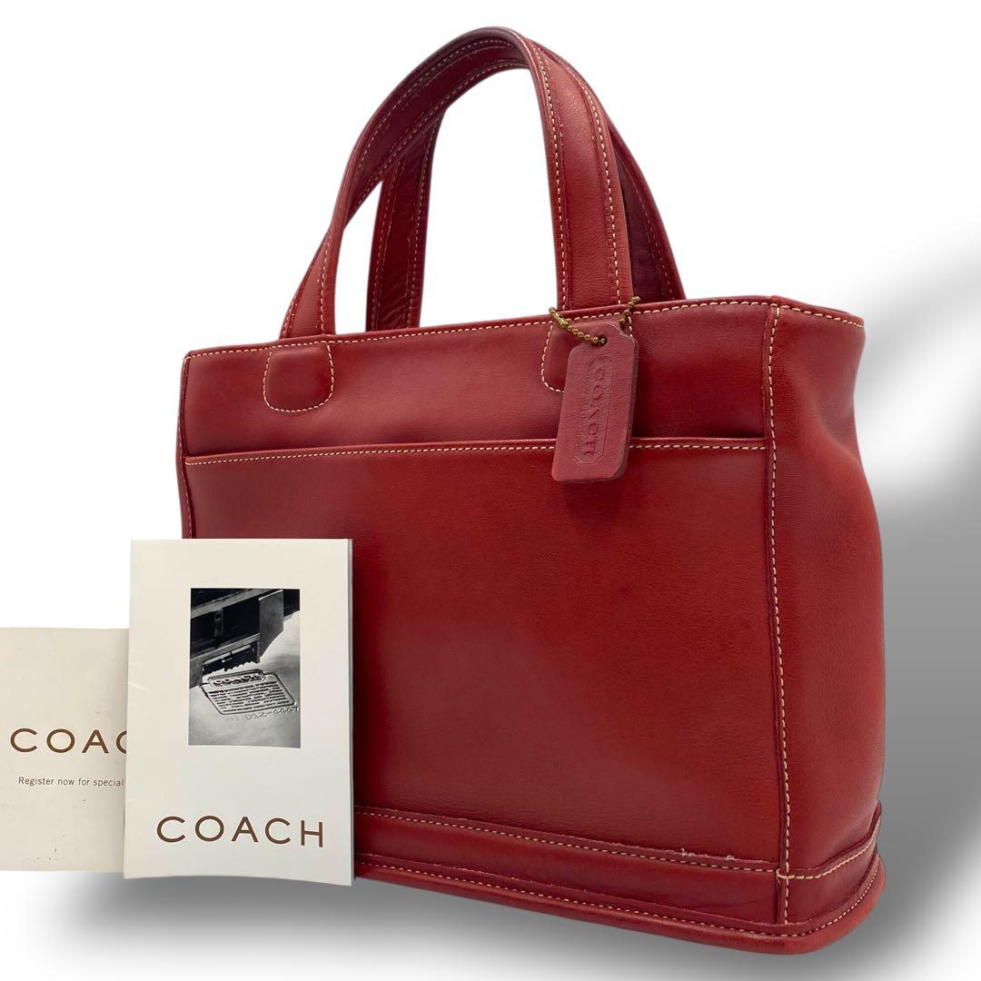 良品✨ オールドコーチ COACH コーチ 9303 トートバッグ USA製 赤