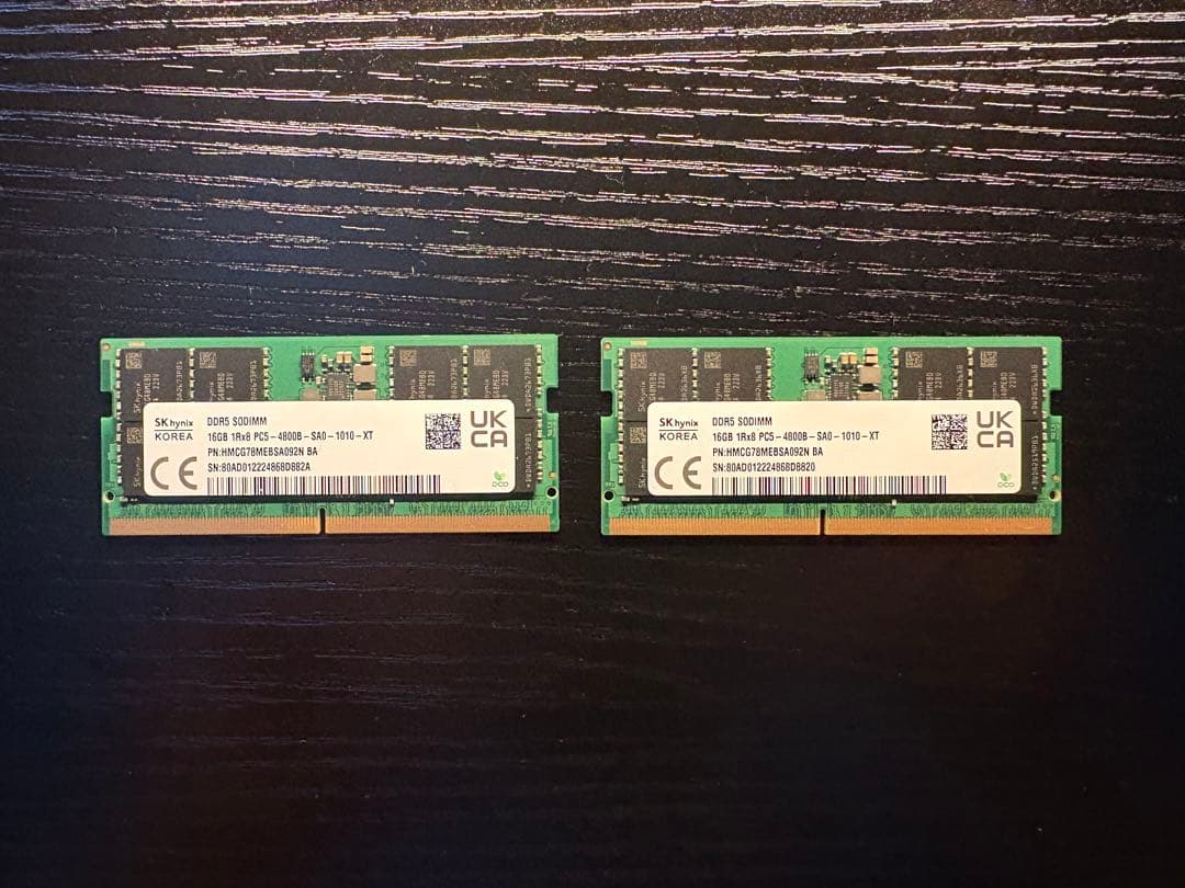 SK hynix製 DDR5 SODIMM メモリ 16GB ×2枚 - メルカリ