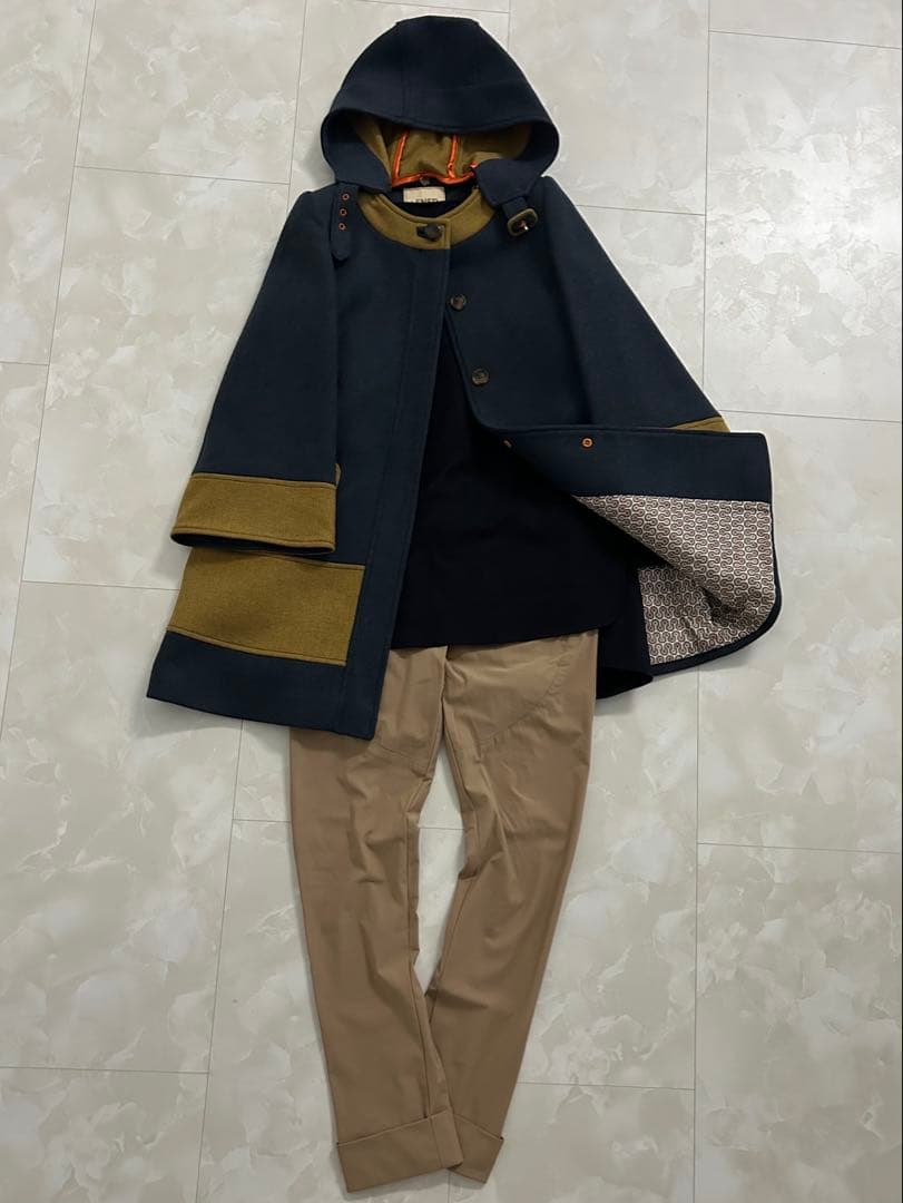 エンフォルド ネイビーサイドスリット 胸ポケット プルオーバー