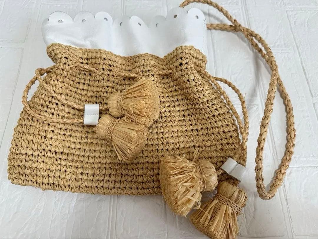 ラドロー ホワイトスカラップバッグ LUDLOW ラドロー スカラップ