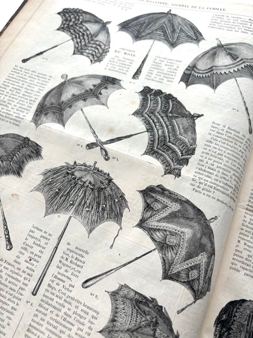 専用 フランス アンティーク ファッション雑誌 1869年 年鑑本 モード