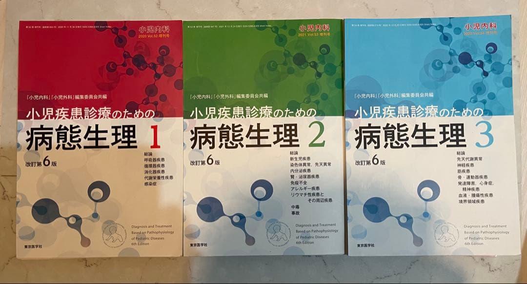 【裁断済】小児疾患診療のための病態生理 改訂第6版 3巻セット 小児内科2022年54巻増刊号 小児疾患診療のための病態生理3 改訂第6版