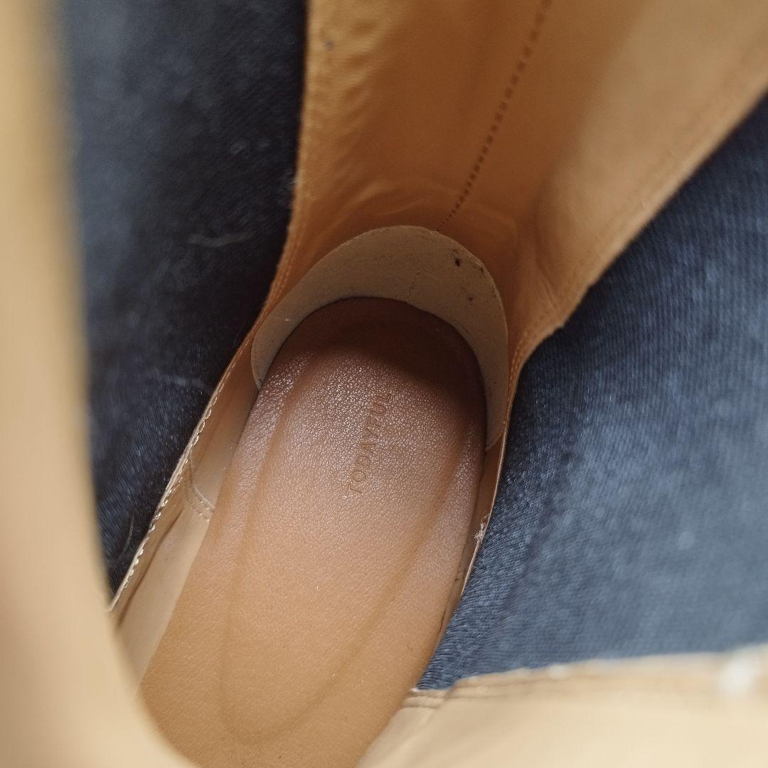 美品 TODAYFUL 厚底サイドゴアブーツ ブラック レザー 24.5cm