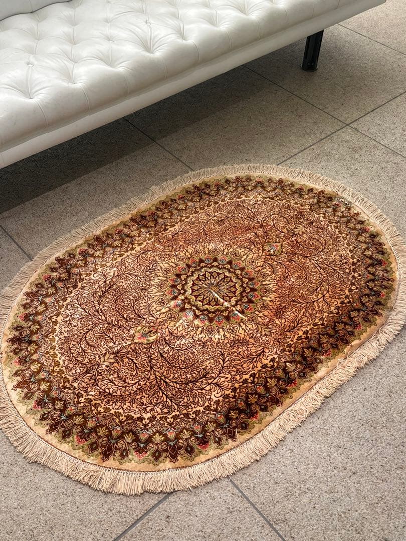 ビンテージラグ　楕円形 楽天市場】ラグ 洗える 楕円 楕円形 オーバル 130x190 厚手 ラグマット