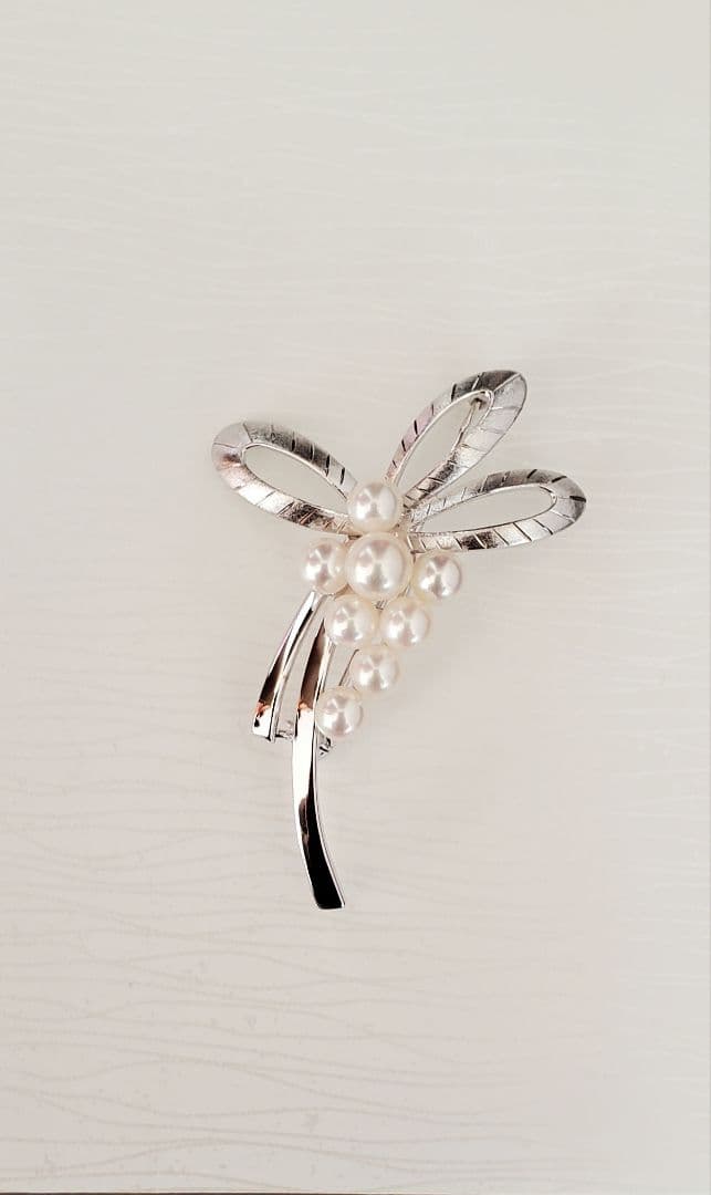 MIKIMOTO ミキモト　真珠　パール　ブローチ 8珠 MIKIMOTO ミキモト パール 真珠 ブローチ K14イエローゴールド