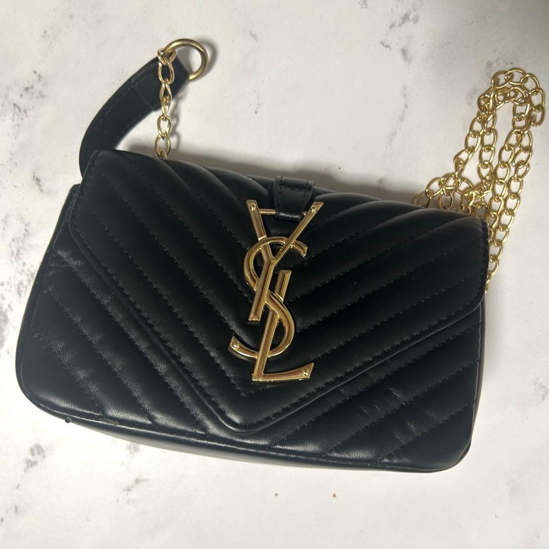 YSL ブラック ショルダーバッグ キルティング 並行輸入品 - メルカリ