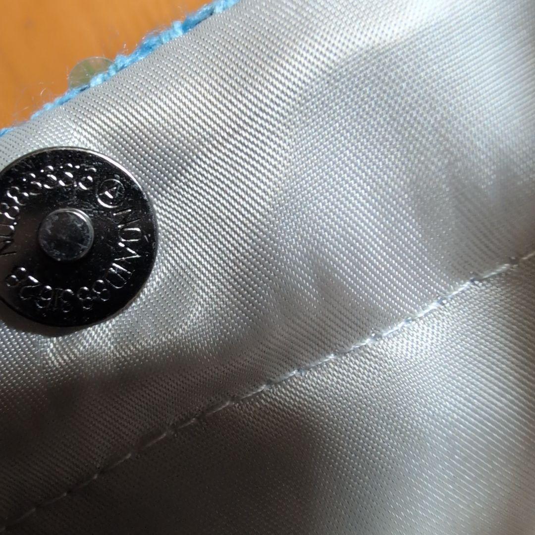 CHANELシャネル ココマークツイードスパンコール トートバッグ ブルー