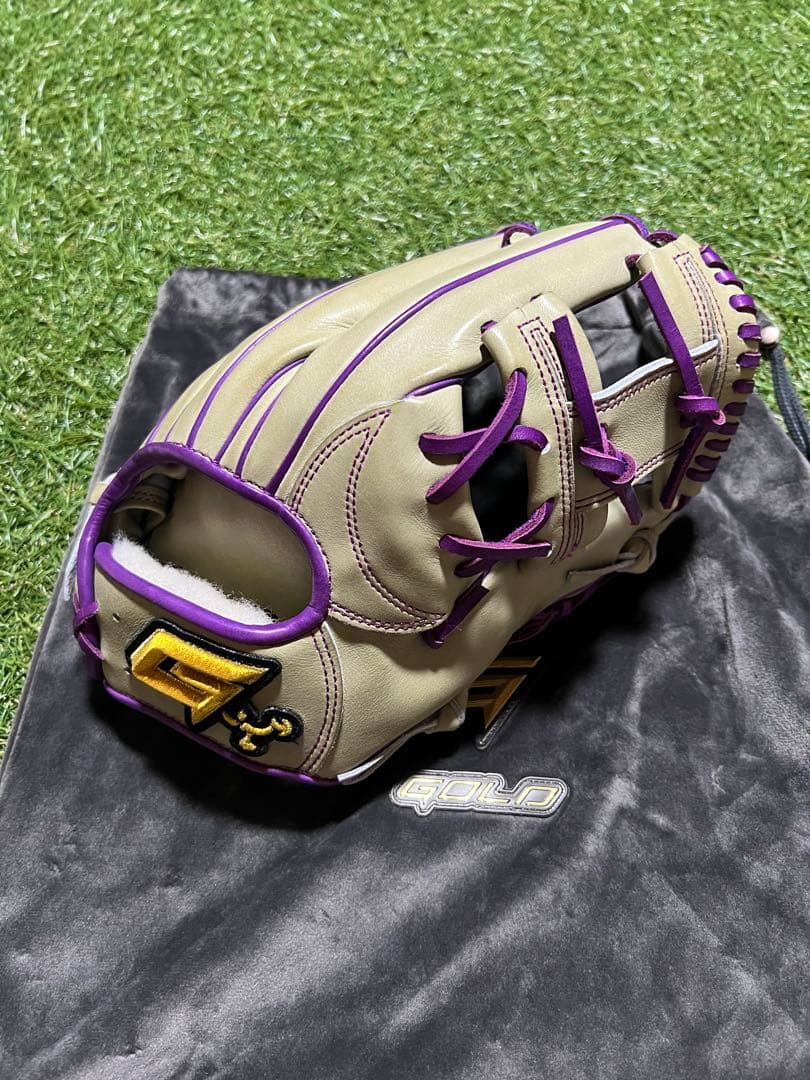 ぶ*だ様 韓国GOLD・内野手用硬式グローブ 野球 ハイゴールド 軟式グローブ グラブ 己極 SRダークブラウン 内野