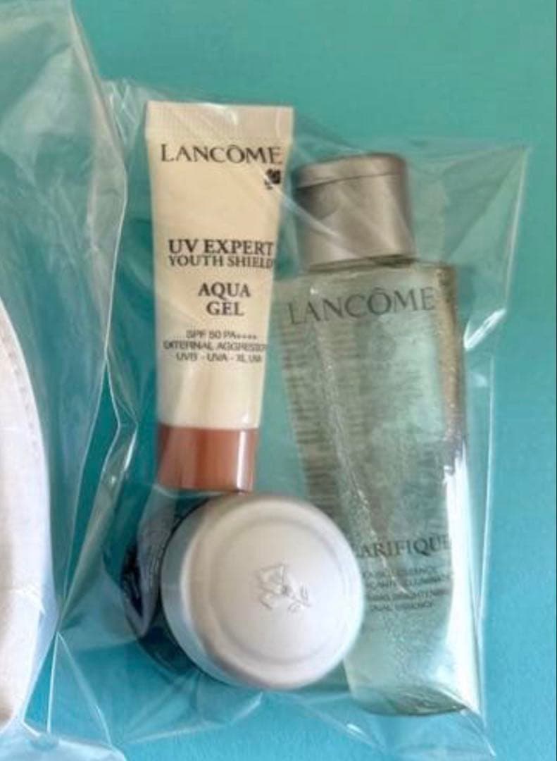 LANCOME トライアルセット ♡ホワイトポーチ付き - メルカリ