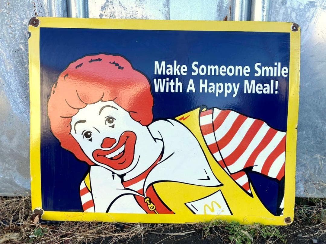 ビンテージ 大型 看板 ドナルド・マクドナルド 幅76cm アメリカン