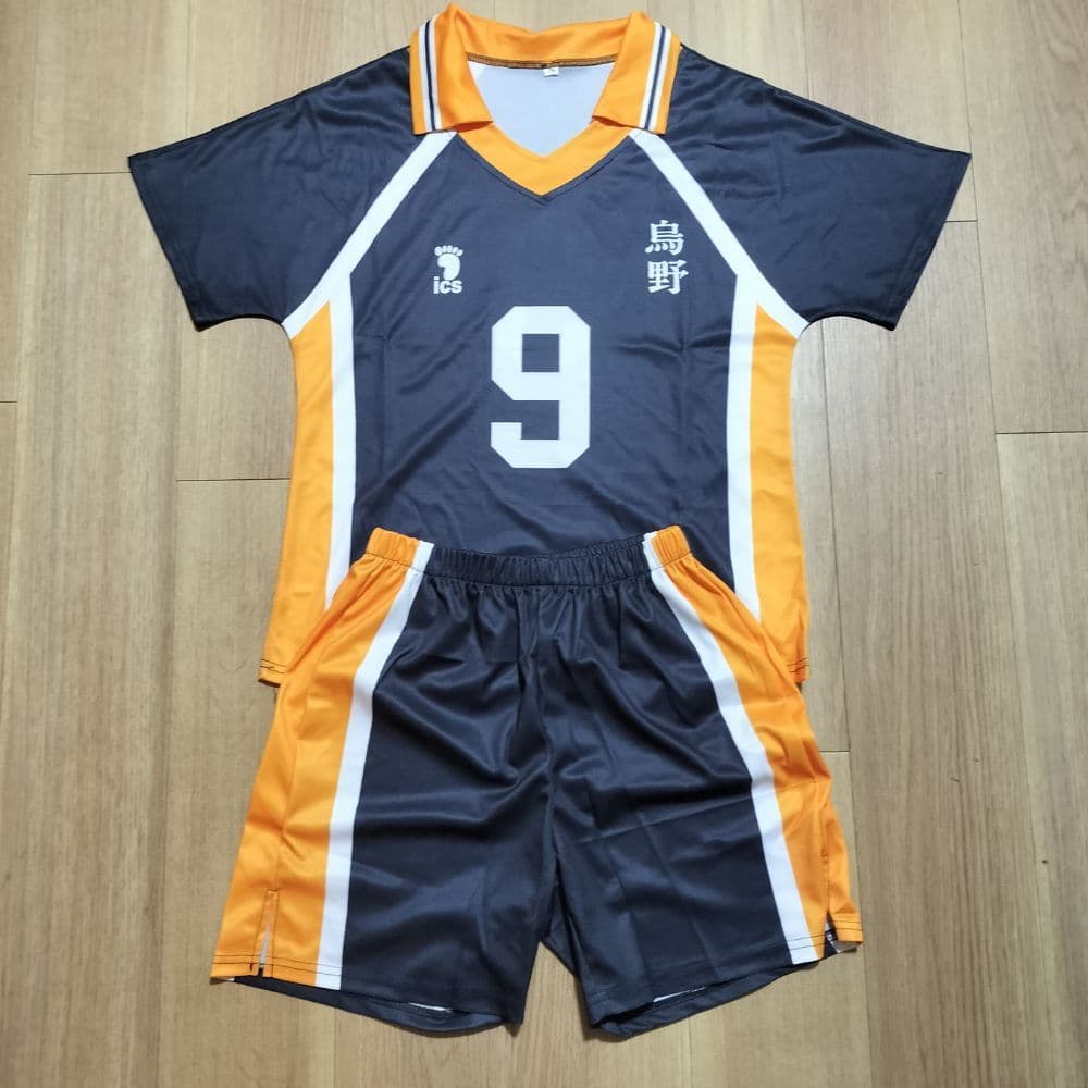XLサイズ ハイキュー!! 烏野高校 影山飛雄 9番 ユニフォーム ブラック