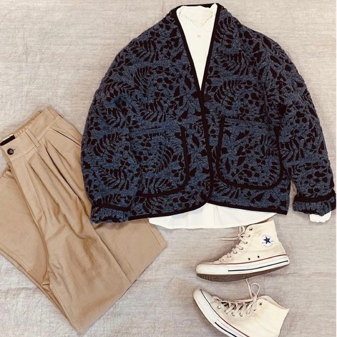 シップス ジャカードジャケット レディース 五泉ニット【新品タグ付き】