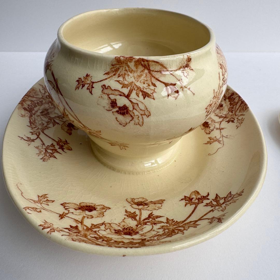 フランスアンティーク Gien ジアン Anemones アネモネ ソーシエール