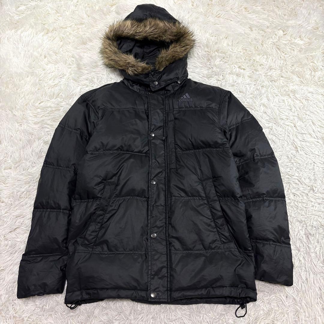 アディダス ダウンジャケット ファー ダウン92% ブラック L - メルカリ