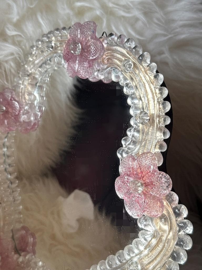 ムラーノガラス ＜B＞ 壁掛け・スタンドミラー ベネチアンガラス イタリア