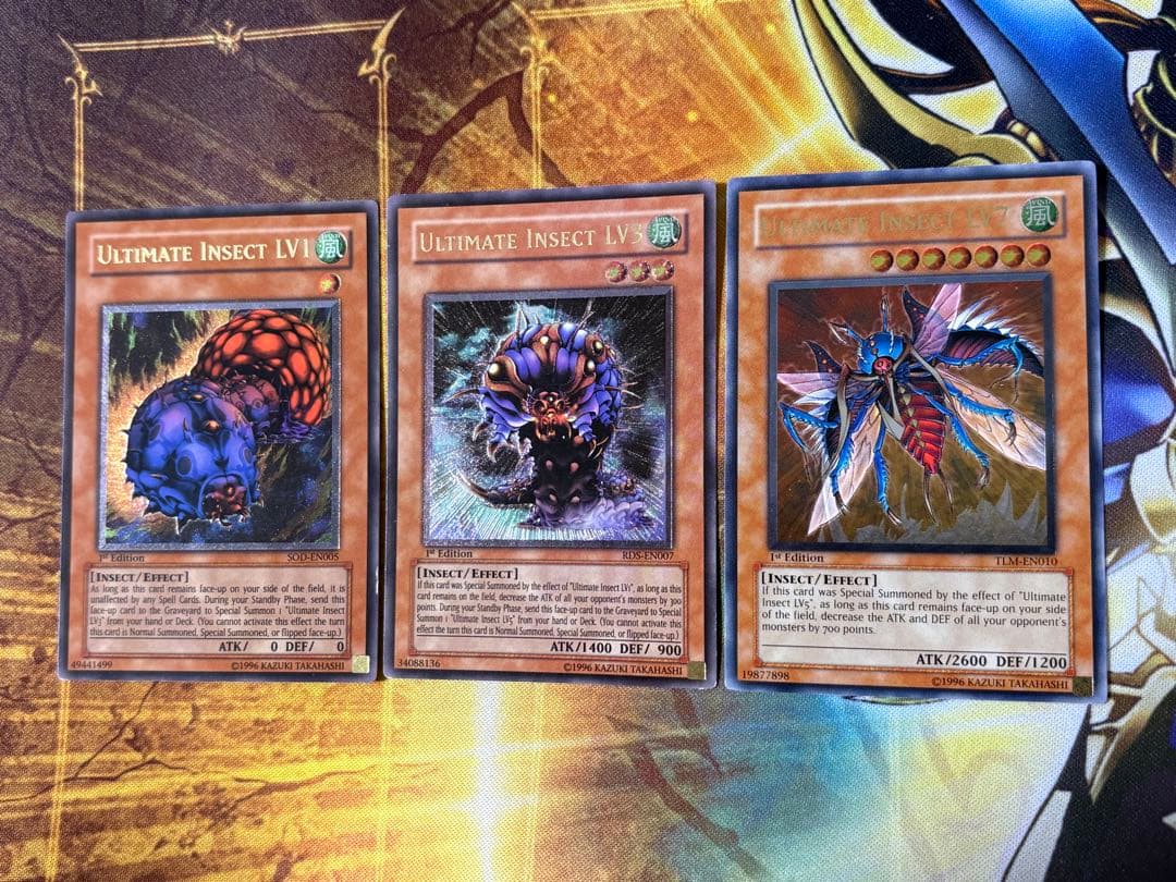 遊戯王 アルティメットインセクト LV1 LV3 LV7 英語 レリーフ 1st 遊戯王 アルティメットインセクト LV7 レリーフ TLM-JP010 3f3 - メルカリ