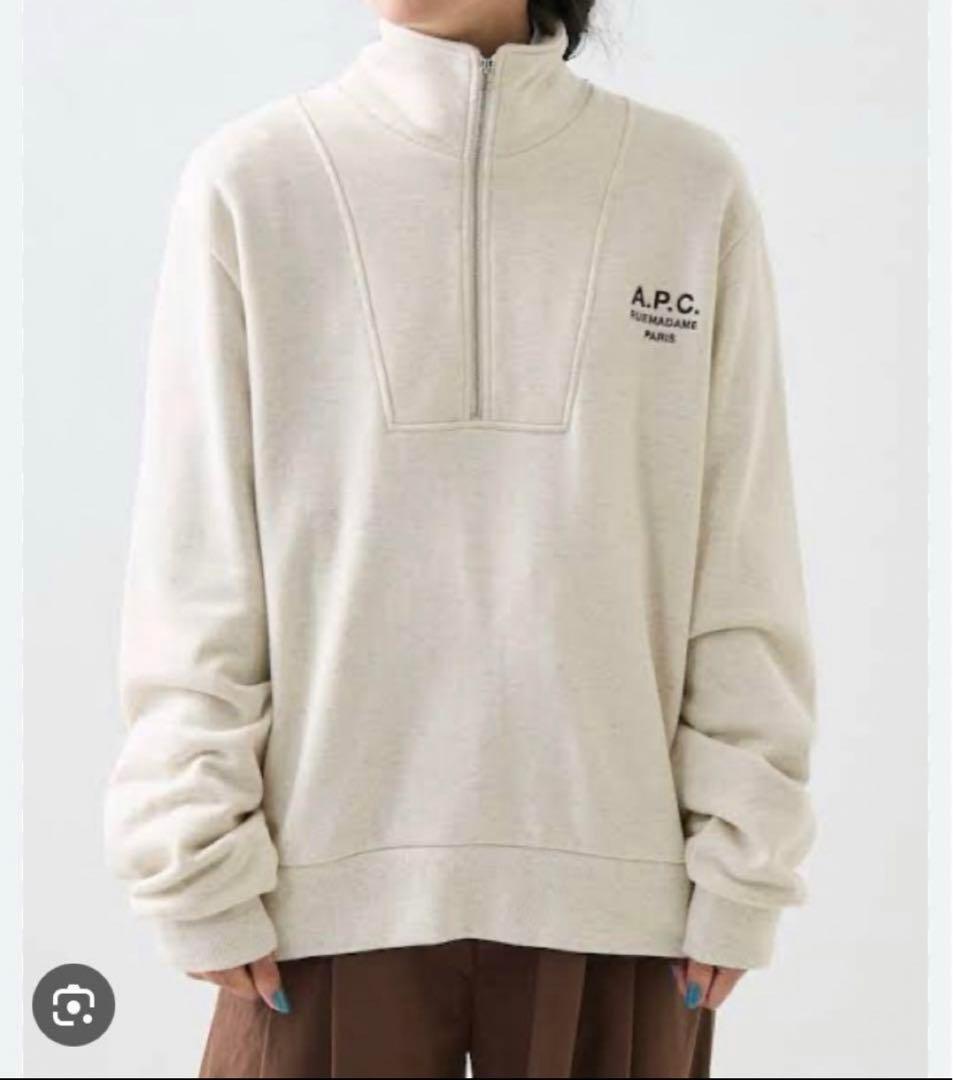 A.P.C ハーフジップスウェット - メルカリ