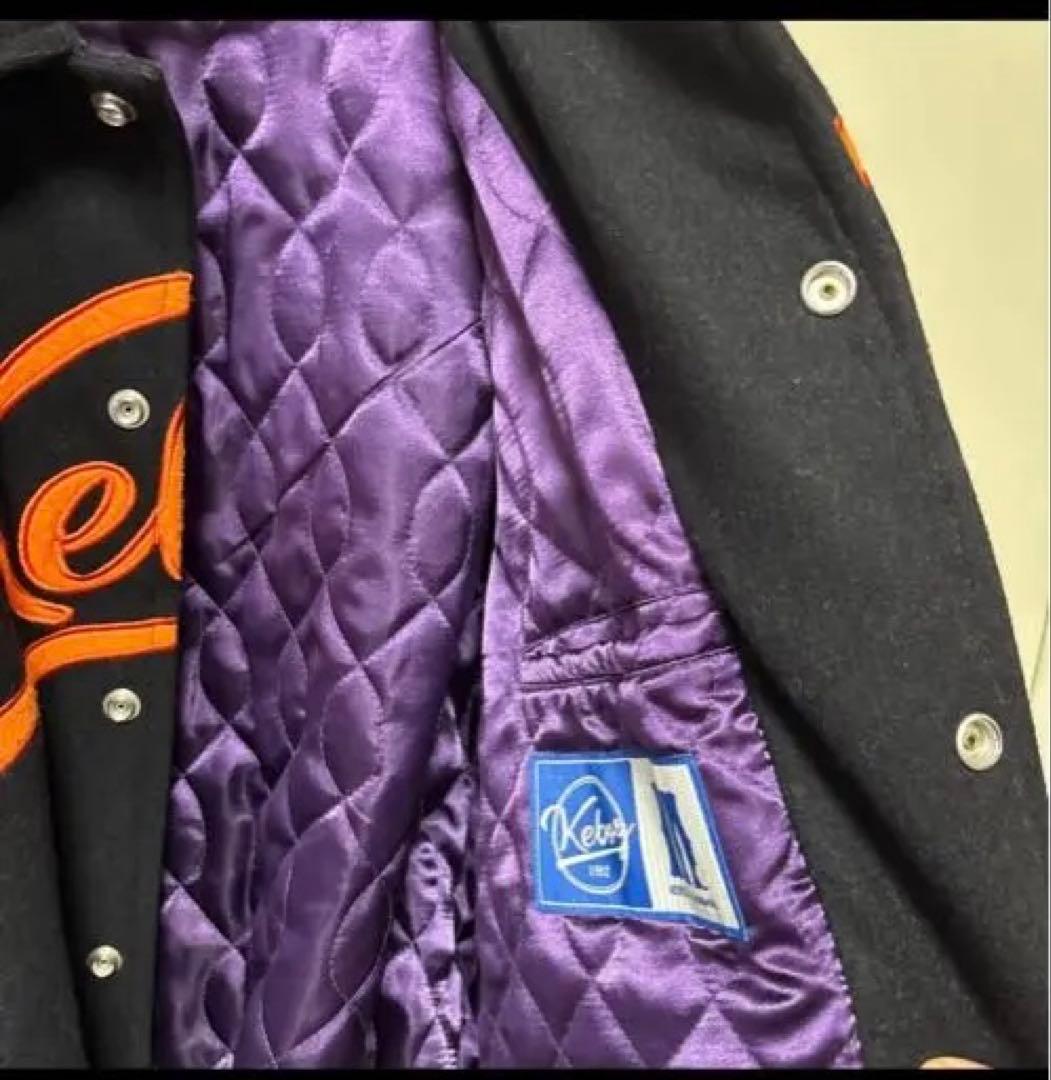 Keboz ケボズ ブルゾン レザー 黒/オレンジ Keboz ケボズ ブルゾン