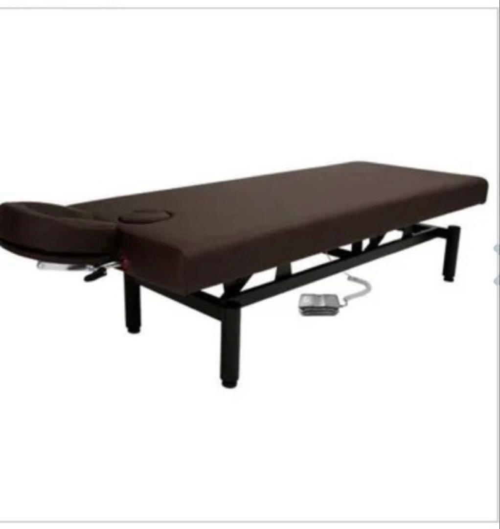 電動昇降マッサージベッド（有孔)長さ185x幅75x高さ51～88cm ブラウン 電動昇降 マッサージベッド (有孔) 長さ185×幅75×高さ51～88cm