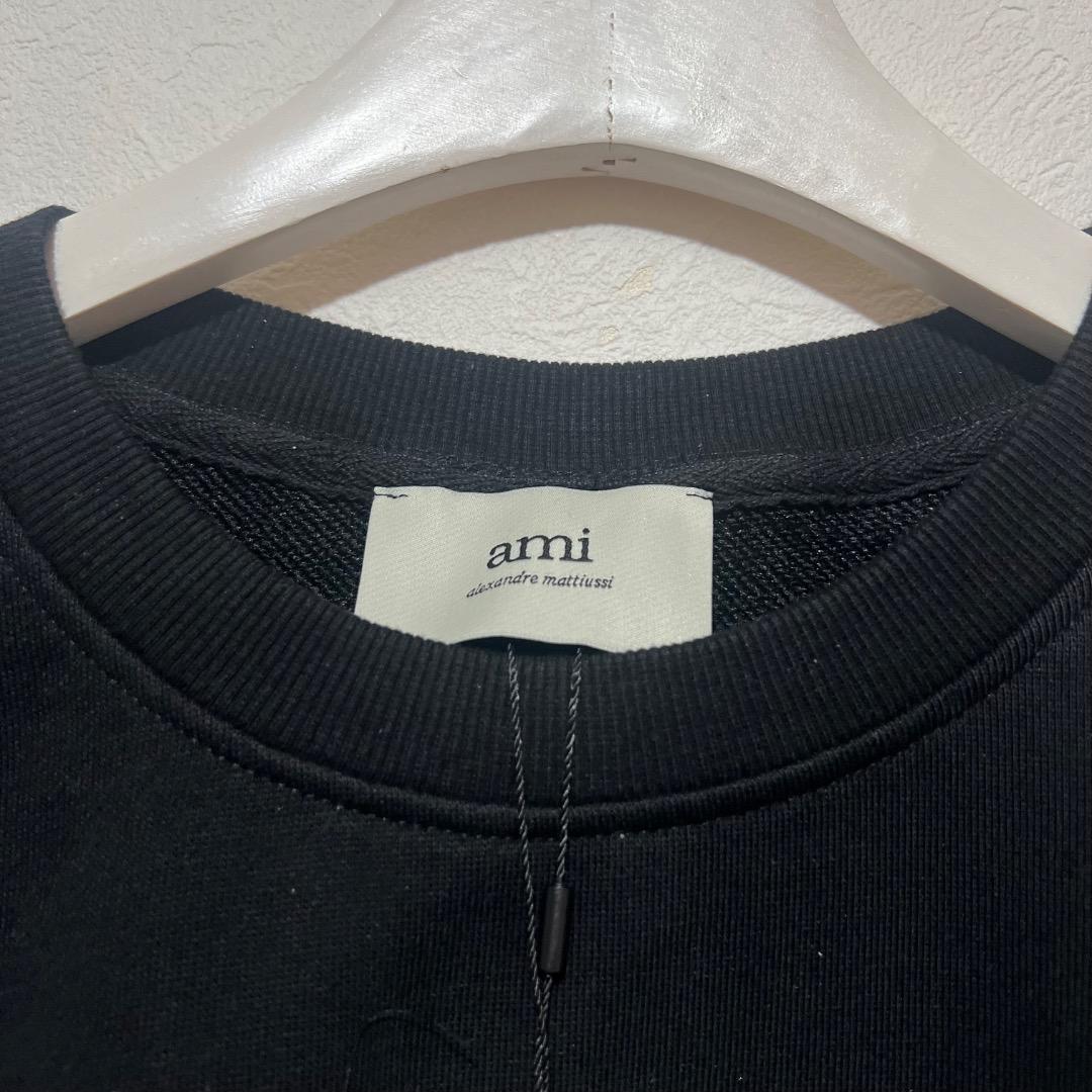 新品タグ付き 正規品 ami アミパリス ブラック スウェット トレーナー