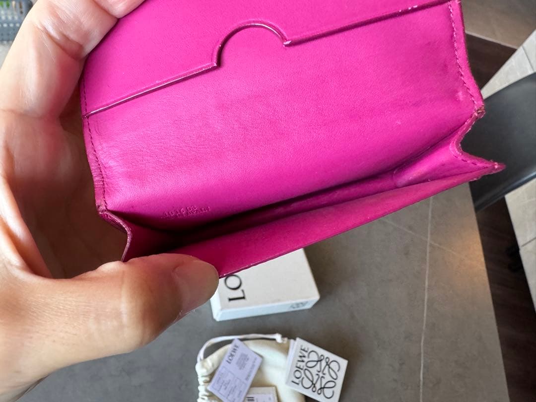 《箱・袋付き》ロエベ アナグラム 型押しカードケース名刺入れ カード入れ