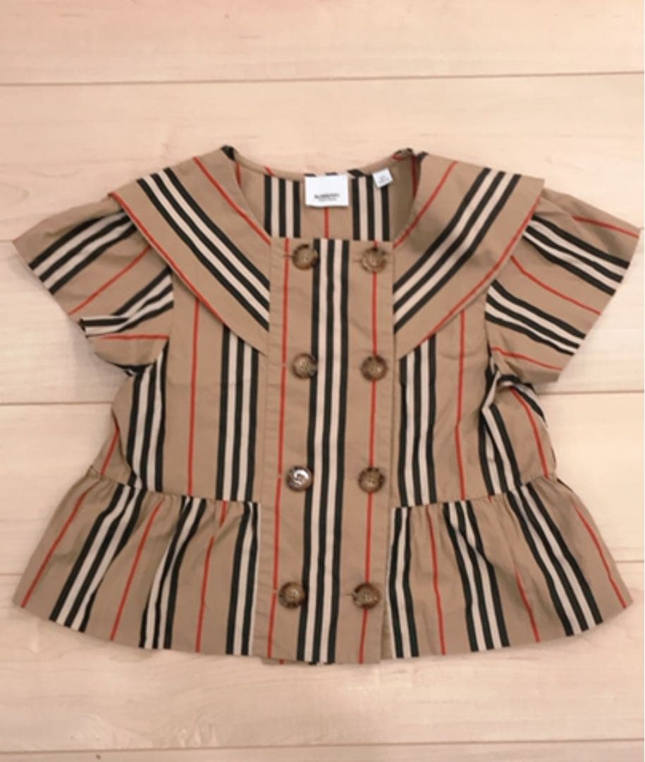 Burberry キッズ　トップス　ストライプ　12Y 140cmほど Burberry(バーバリー) キッズ用トップス(ベビー・キッズ) - ブランド