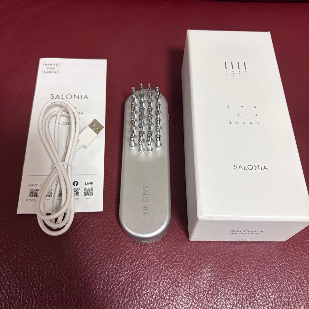 美品 SALONIA サロニア EMSリフトブラシ SALONIA（サロニア） 美顔器 ブラシ EMS リフトケア 頭皮 頭筋 ハリ
