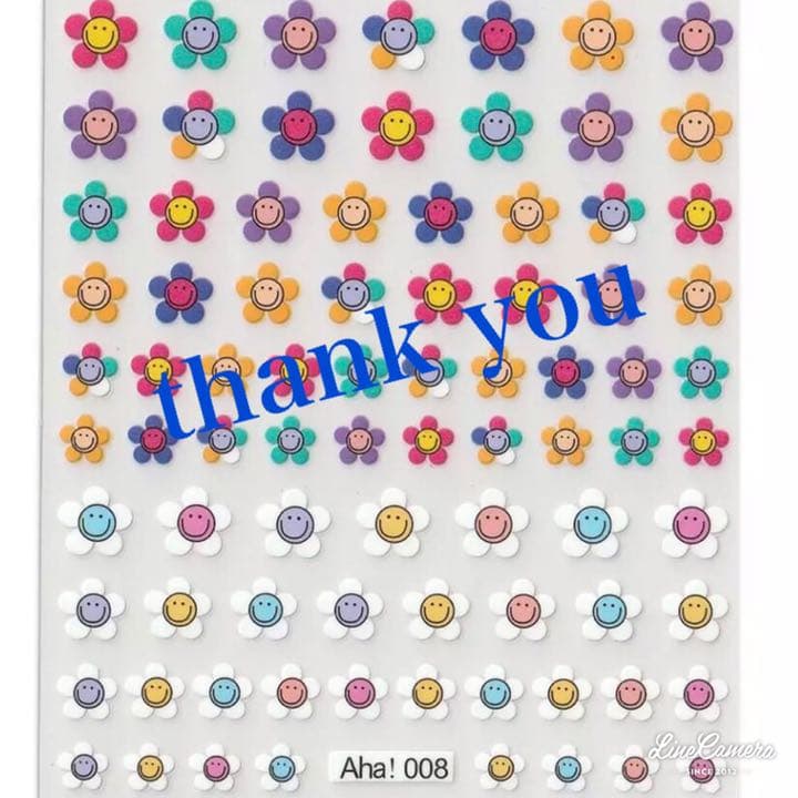 ニコちゃん花ネイルシール ニコちゃんお花ネイルシール 楽天市場】ネイルシール【1枚】カラフル