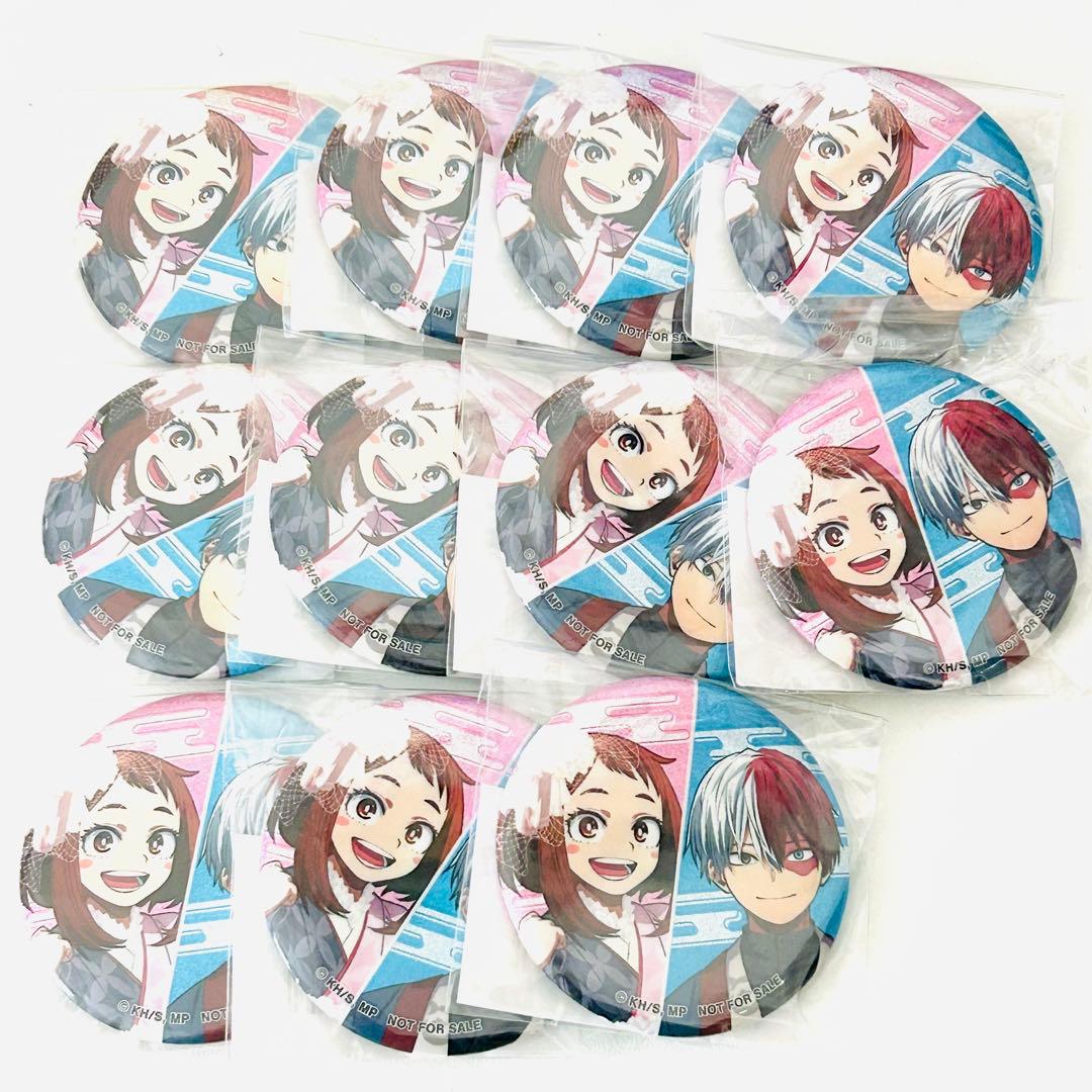 僕のヒーローアカデミア 花やしき グリッター缶バッジ 特典 轟焦凍 麗