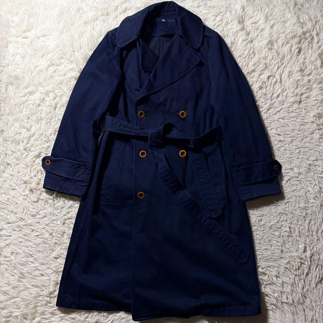 美品□45rpm トレンチコート 藍染め インディゴ サイズ2 - メルカリ
