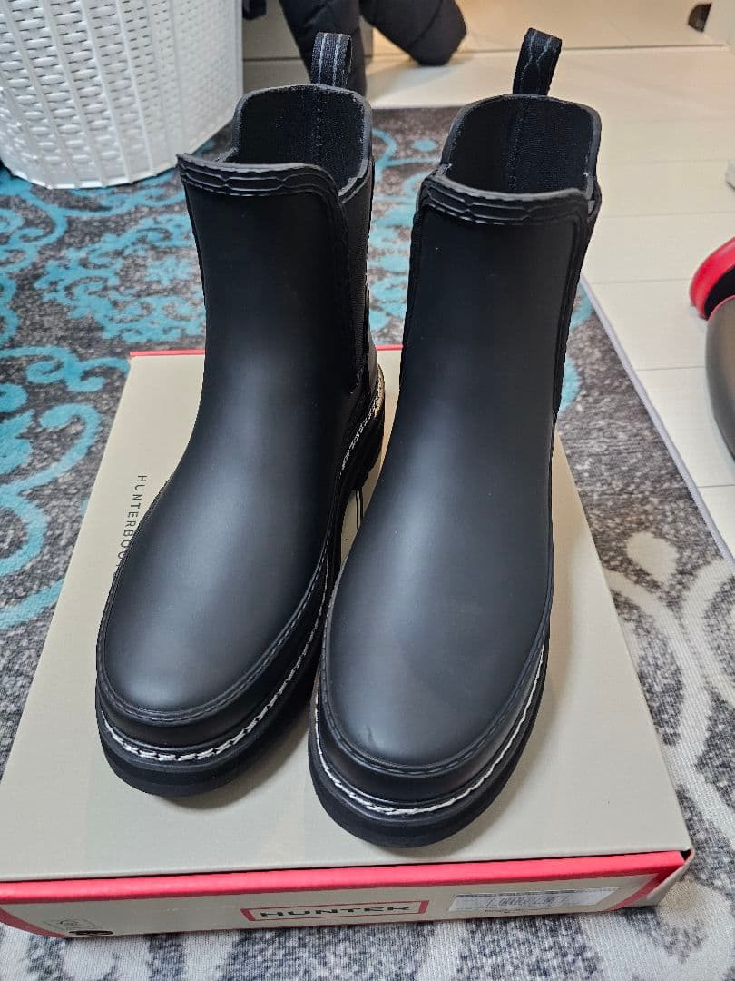 [ハンター] レインブーツ 24cm HUNTER（ハンター） レインシューズ 国内正規品 REFINED MID HEEL