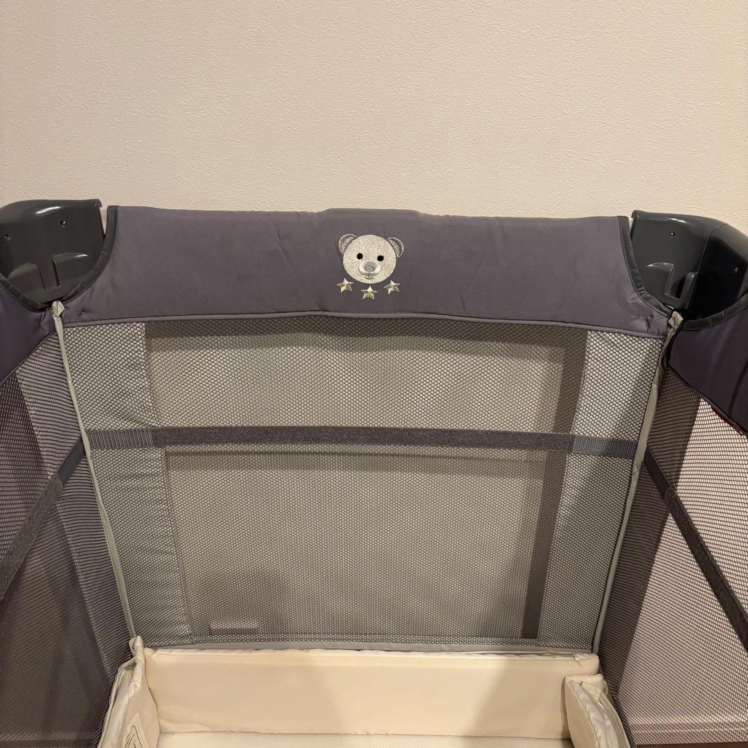 アップリカ ココネルエアーABベビーベッド グレーベアー 付属品完品