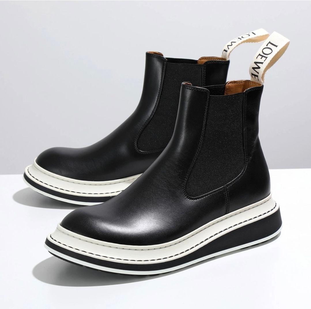 LOEWE サイドゴアブーツ　ブラック　チェルシーブーツ　レザー LOEWE（ロエベ） チェルシーブーツ CHELSEA BOOT M816S05X16 メンズ
